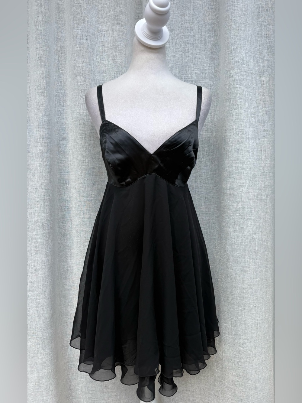 1990 Collection black mini lingerie babydoll dress